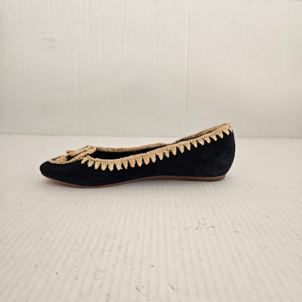 Tory Burch Women’s Flat Suede Blue Slip-on Shoes